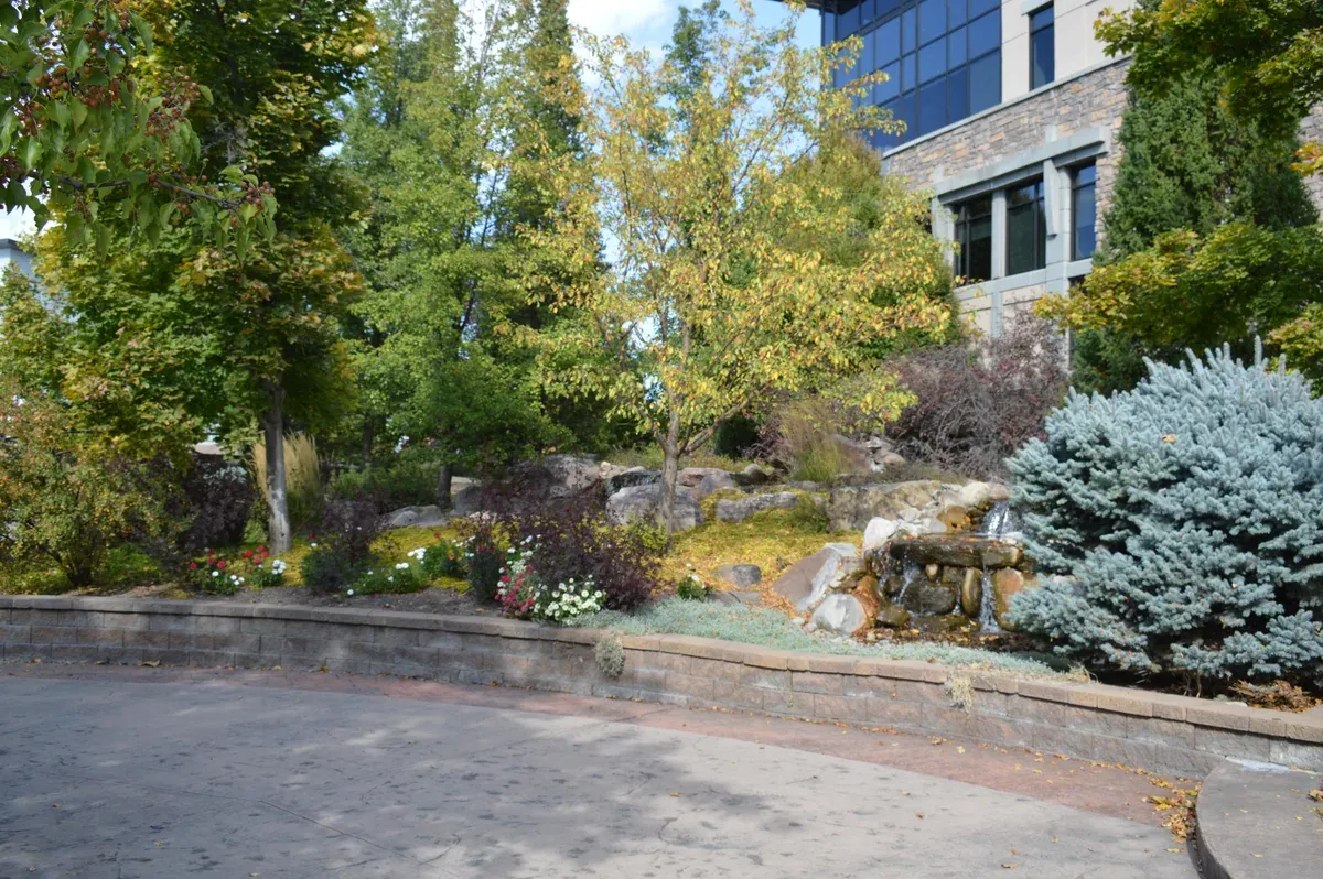 Commercial property with integrated hardscape in Logan, UT