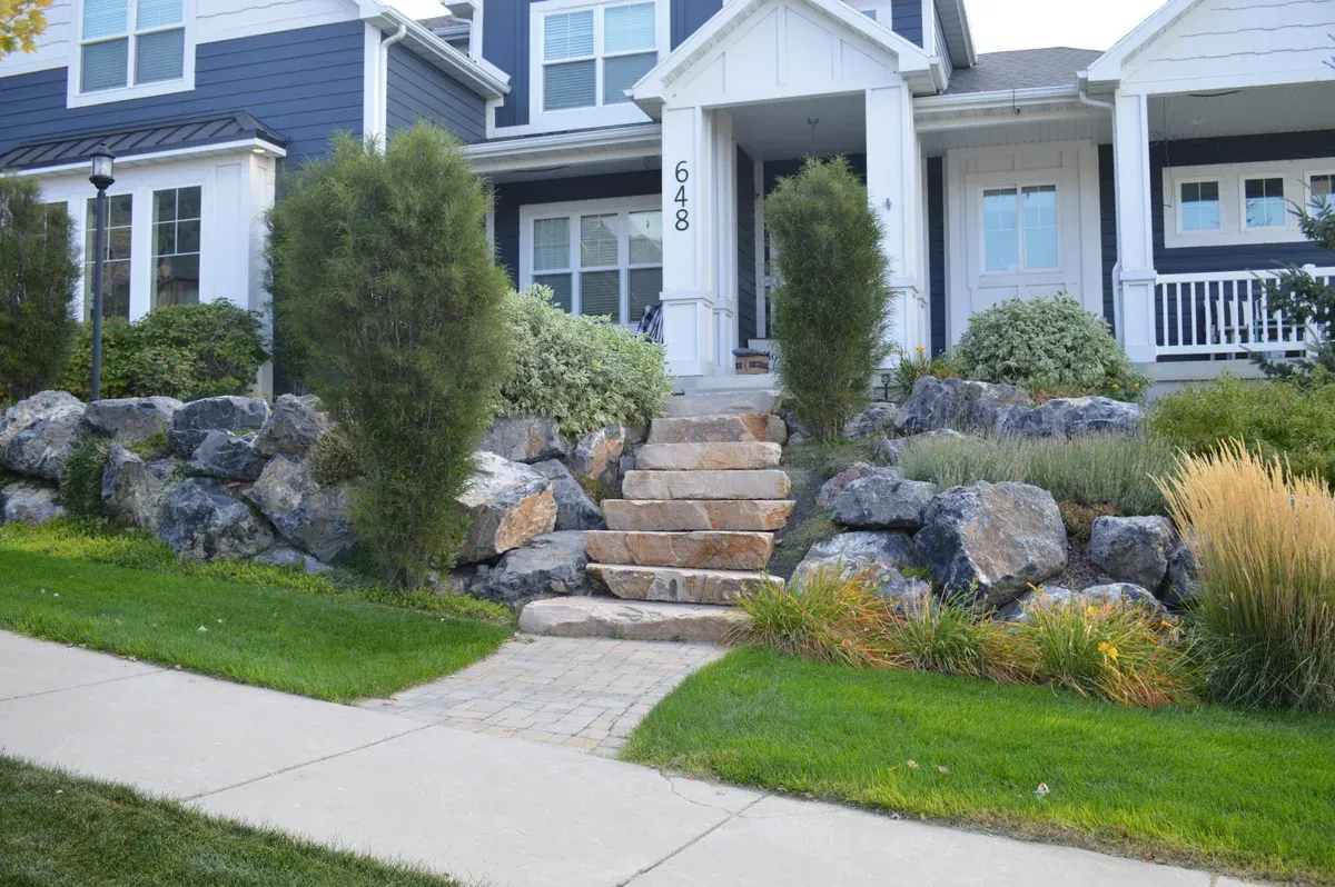 Designed and installed lawn with full sprinkler coverage in Cache Valley